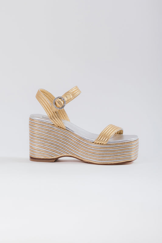 Leni Wedge Sandals Full Leather